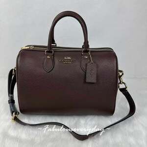 Coach Rowan Large Satchel Bag Shoulder Bag in Leather/Gold/Maple CES11 NWT